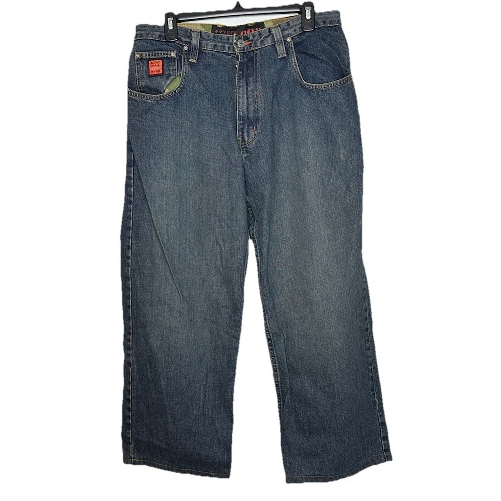 BC ETHIC Sugardaddy Mens Jeans 33X30‎ Stovepipe Dark Blast STD Issue Baggy Y2K